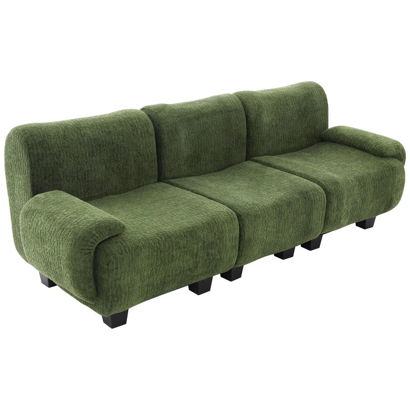 3 Seater Sofa Couch With Curved Armrests by Unique Piece Furniture
