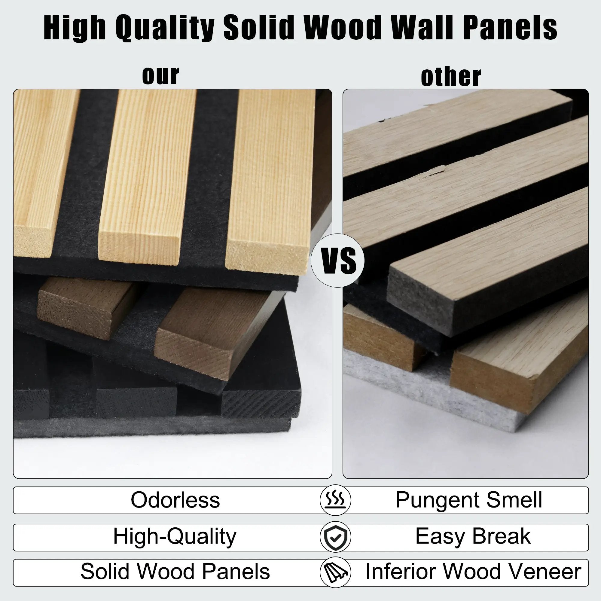 2 Pack Acoustic Solid Wood Wall Panels by HouseOfZazla