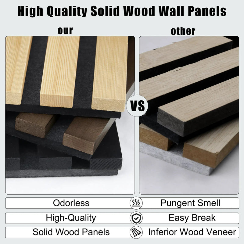 2 Pack Acoustic Solid Wood Wall Panels by HouseOfZazla