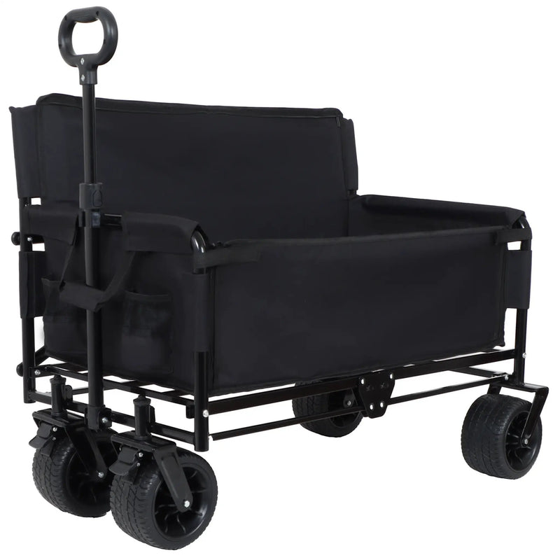 3-in-1 Convertible Folding Wagon Cart with Bench Seat & Storage by HouseOfZazla