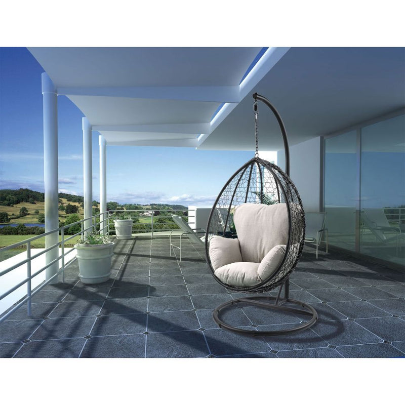 Simona - Patio Swing Chair with Stand by Unique Piece Furniture