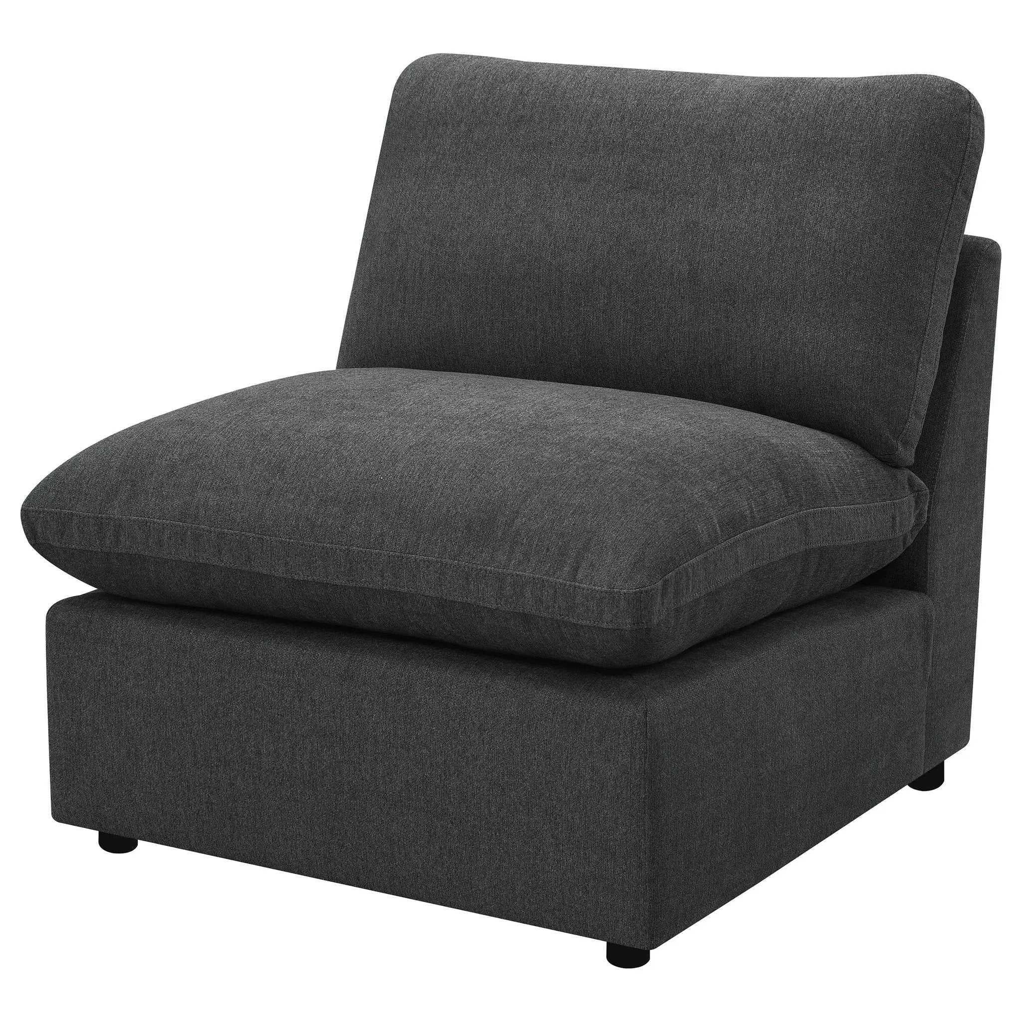 Collins Modular Armless Chair Dark Grey by Unique Piece Furniture