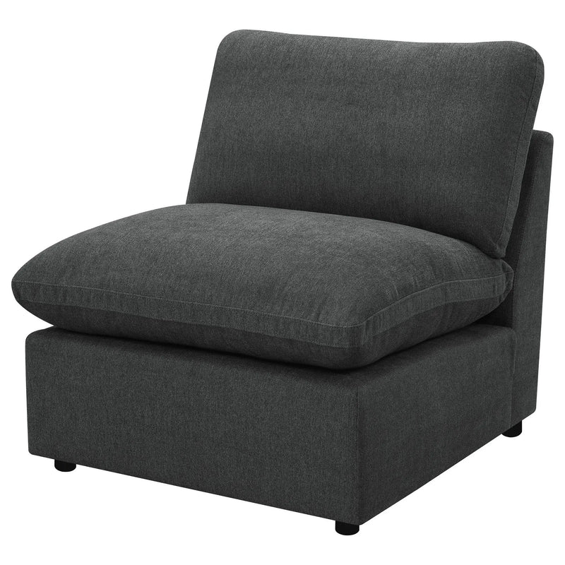 Collins Modular Armless Chair Dark Grey by Unique Piece Furniture