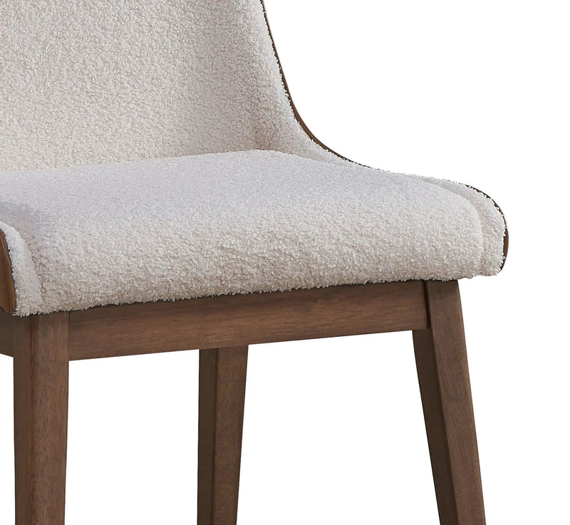 Ginny - Boucle Velvet Side Chair (Set of 2) - Walnut by HouseOfZazla