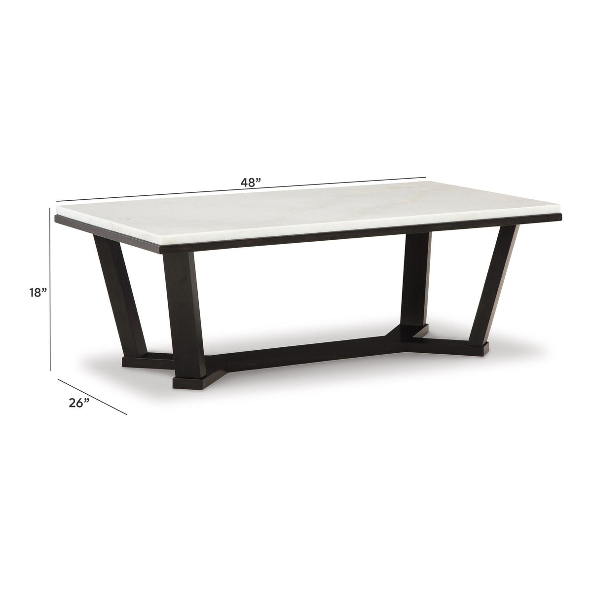 Fostead - Rectangular Cocktail Table - White / Espresso, photo 5 of 7