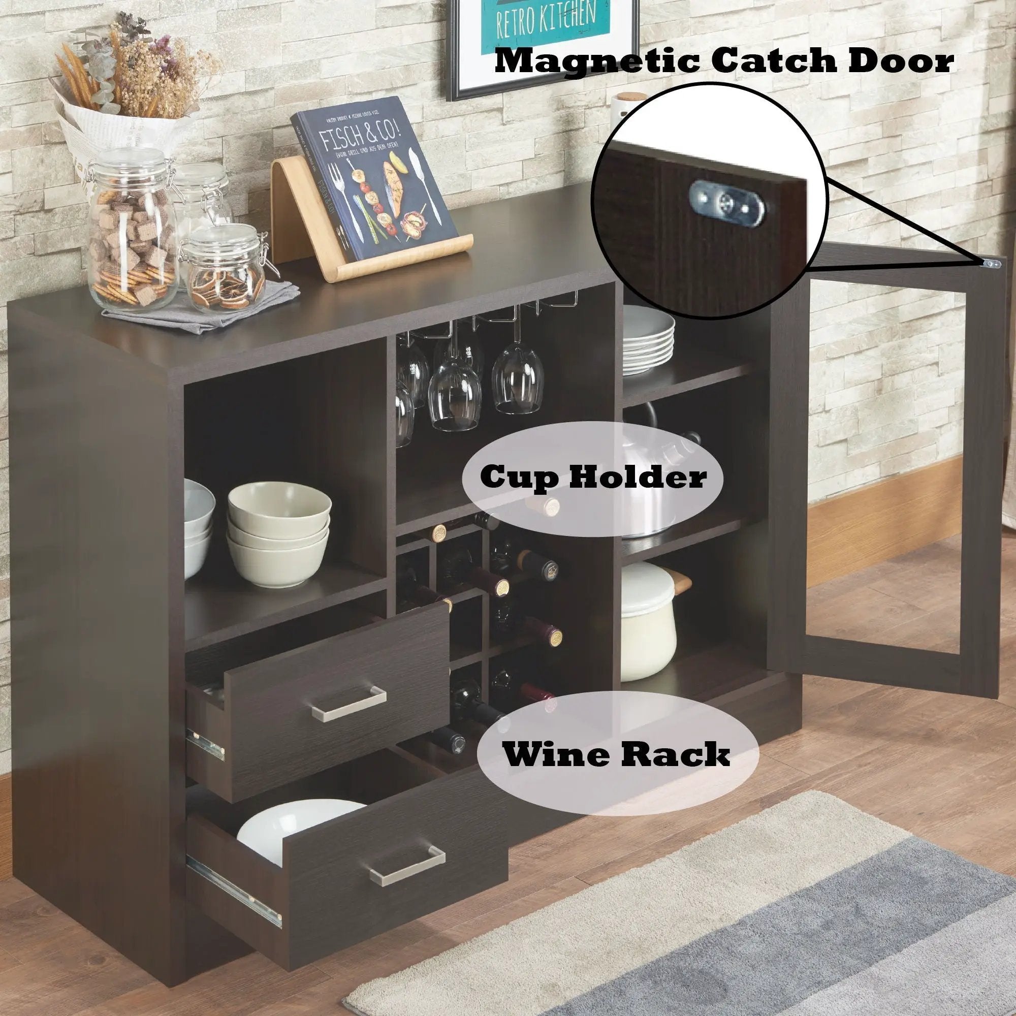 Hazen - Wine Cabinet III - Espresso by Unique Piece Furniture