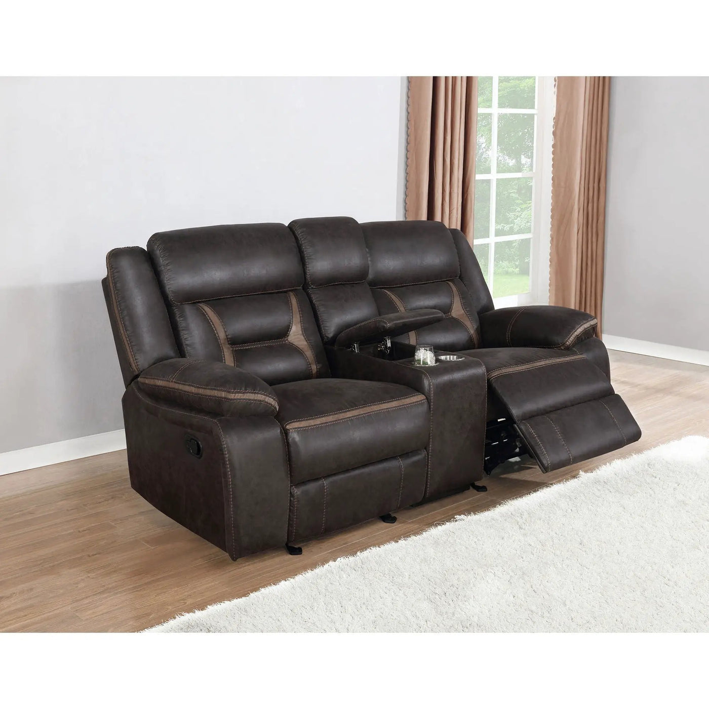 Brazelton - Glider Loveseat With Console by HouseOfZazla