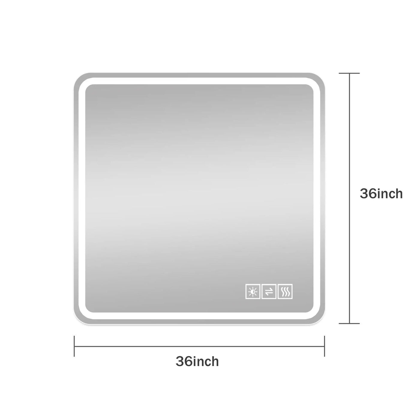 LED Bathroom Mirror with Anti-Fog, Rust Resistance, and Tri-Color Lighting by HouseOfZazla