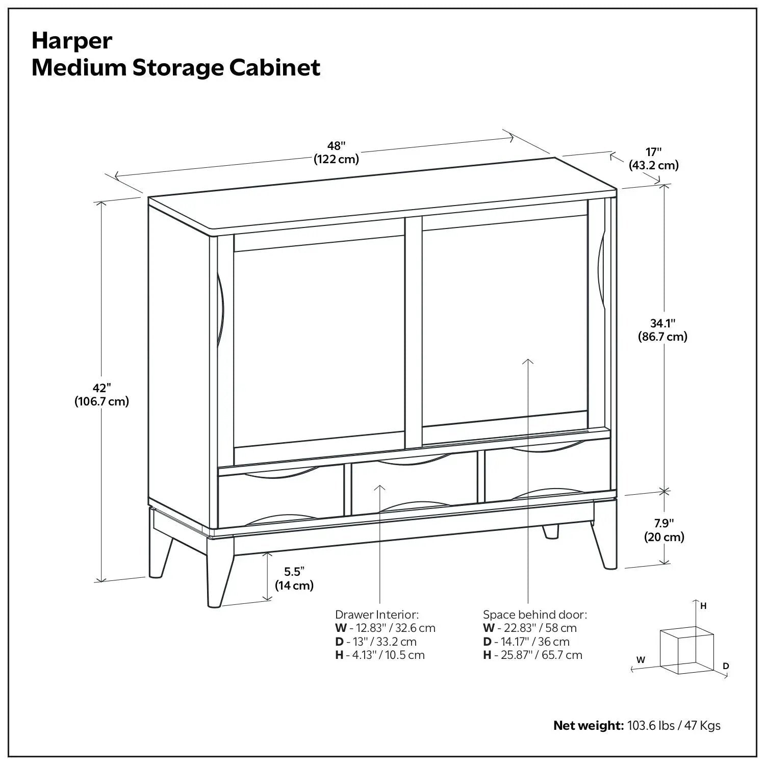 Harper - Storage Cabinet - Black by HouseOfZazla