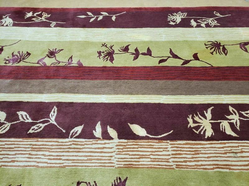 8' X 11' Tibetan Nepal Art Deco Hand Knotted Wool Rug Modern Contemporary Nice by Jewel Rugs