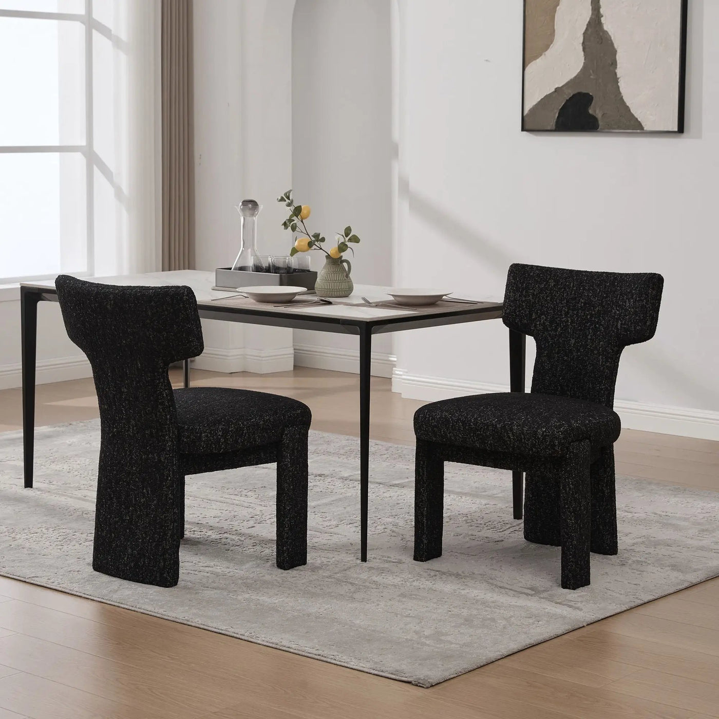 Armless Curved Back Accent Chairs by HouseOfZazla