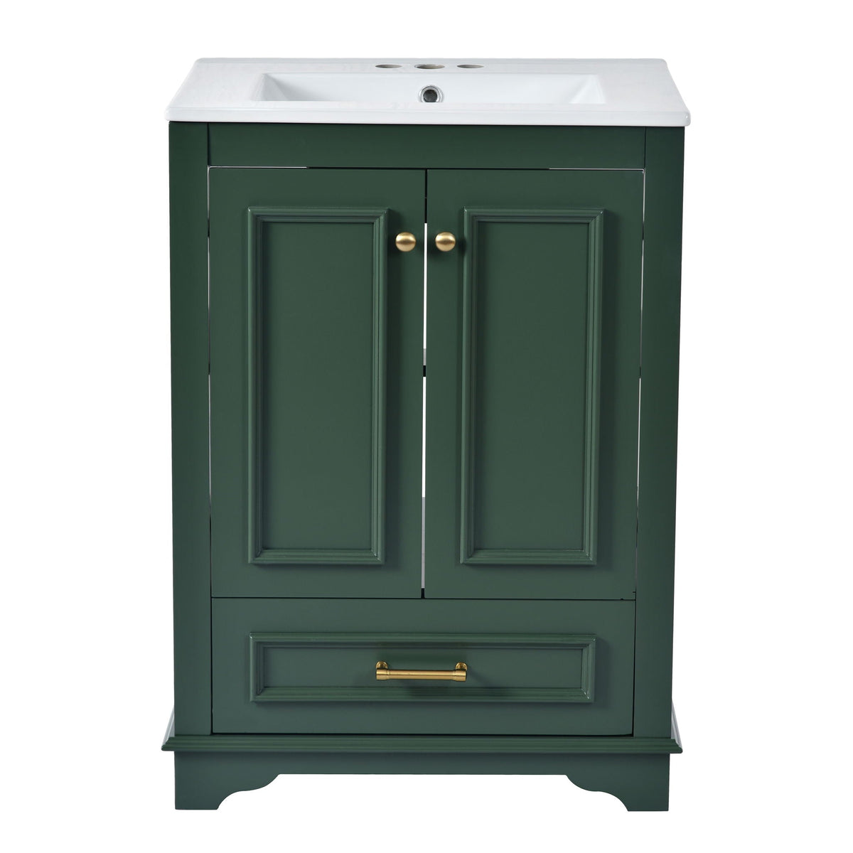 Modern Bathroom Vanity with Ceramic Sink Combo and Storage Cabinet - Multiple Colors, photo 4 of 40
