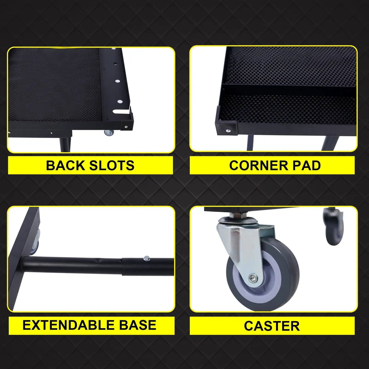 Adjustable Tear Down Work Table With Drawer For Garages, Repair Shops, And Diy, Portable, (4) 2.5" Swivel Casters, 220 Pound Capacity, Rubber Corners, Heavy Duty Steel by HouseOfZazla