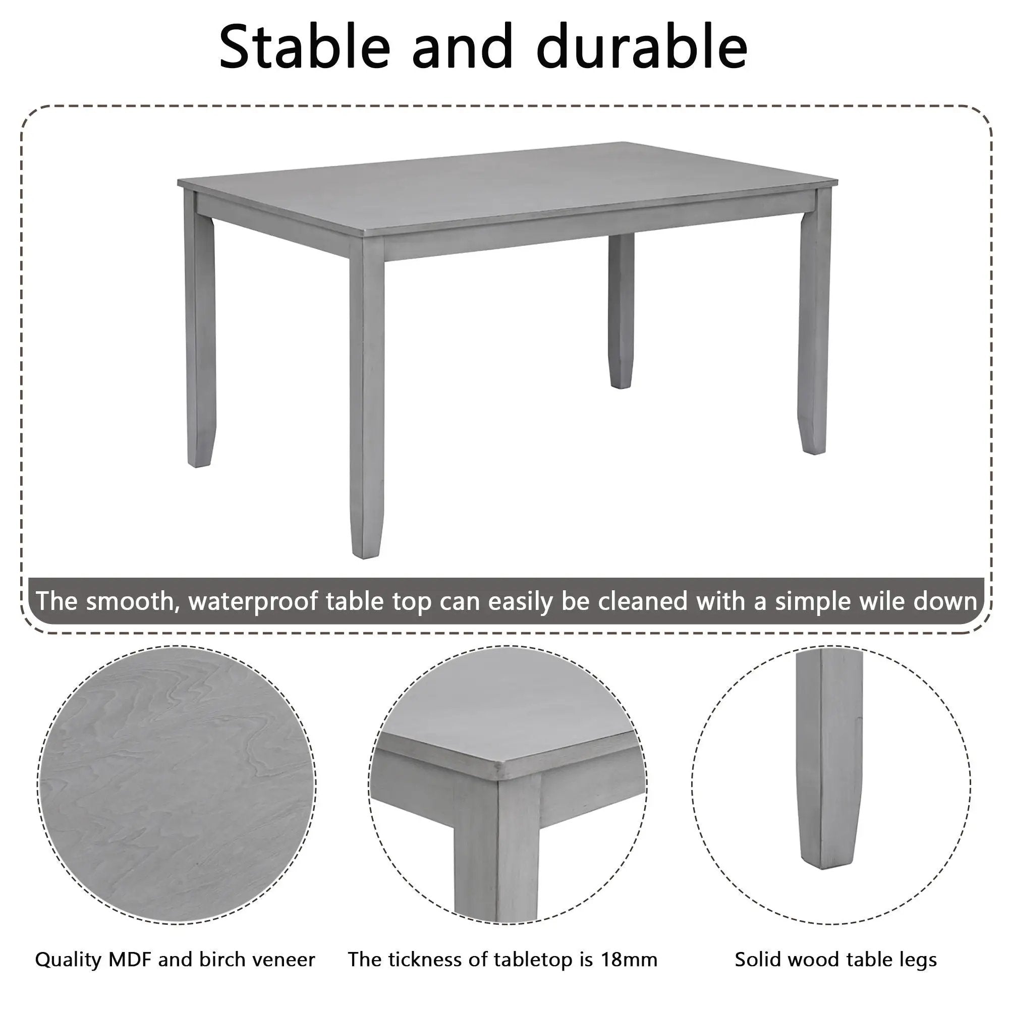 Kitchen Dining Set, Rectangular Dining Table by Unique Piece Furniture