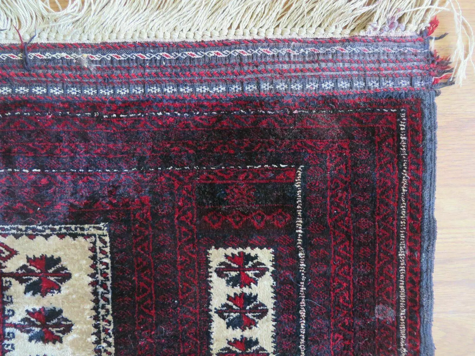 3' X 5' Handmade Fine Knotted Balouch Turkoman Prayer Silk Wool Rug by Jewel Rugs