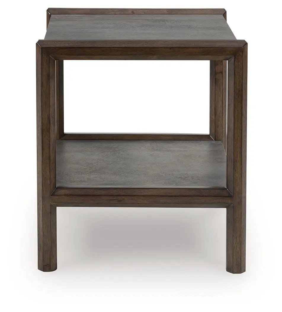 Kallenny - Rectangular End Table - Brown / Gray by Unique Piece Furniture