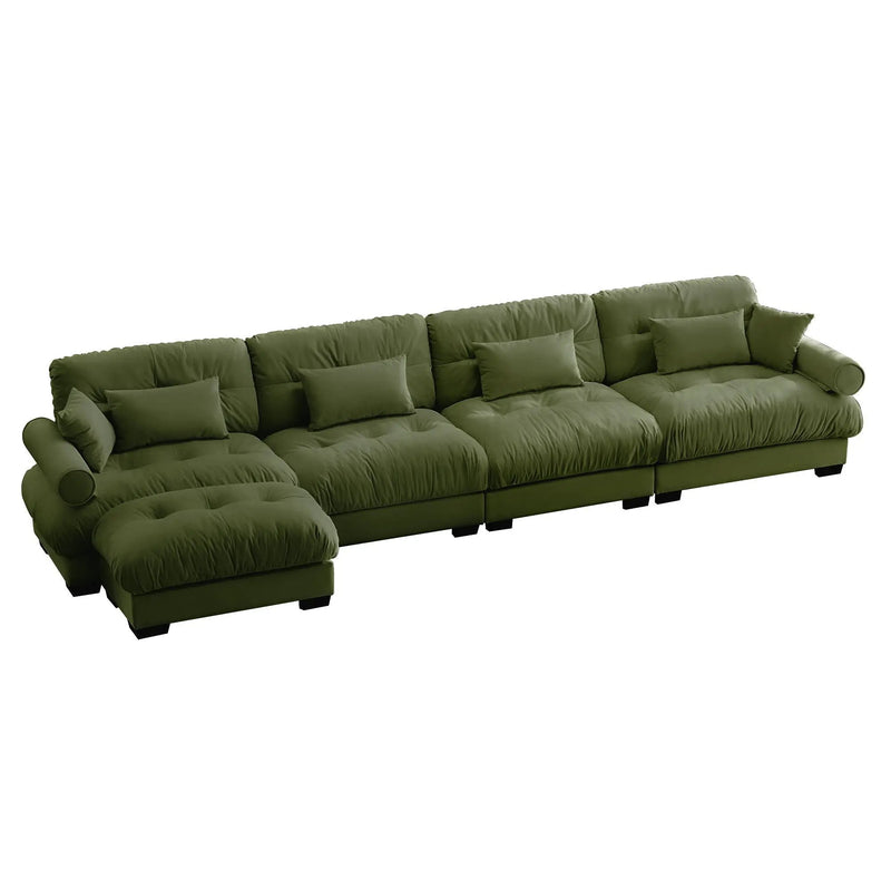 Super Comfort Oversized Modular Sectional Sofa With Movable Ottoman by HouseOfZazla