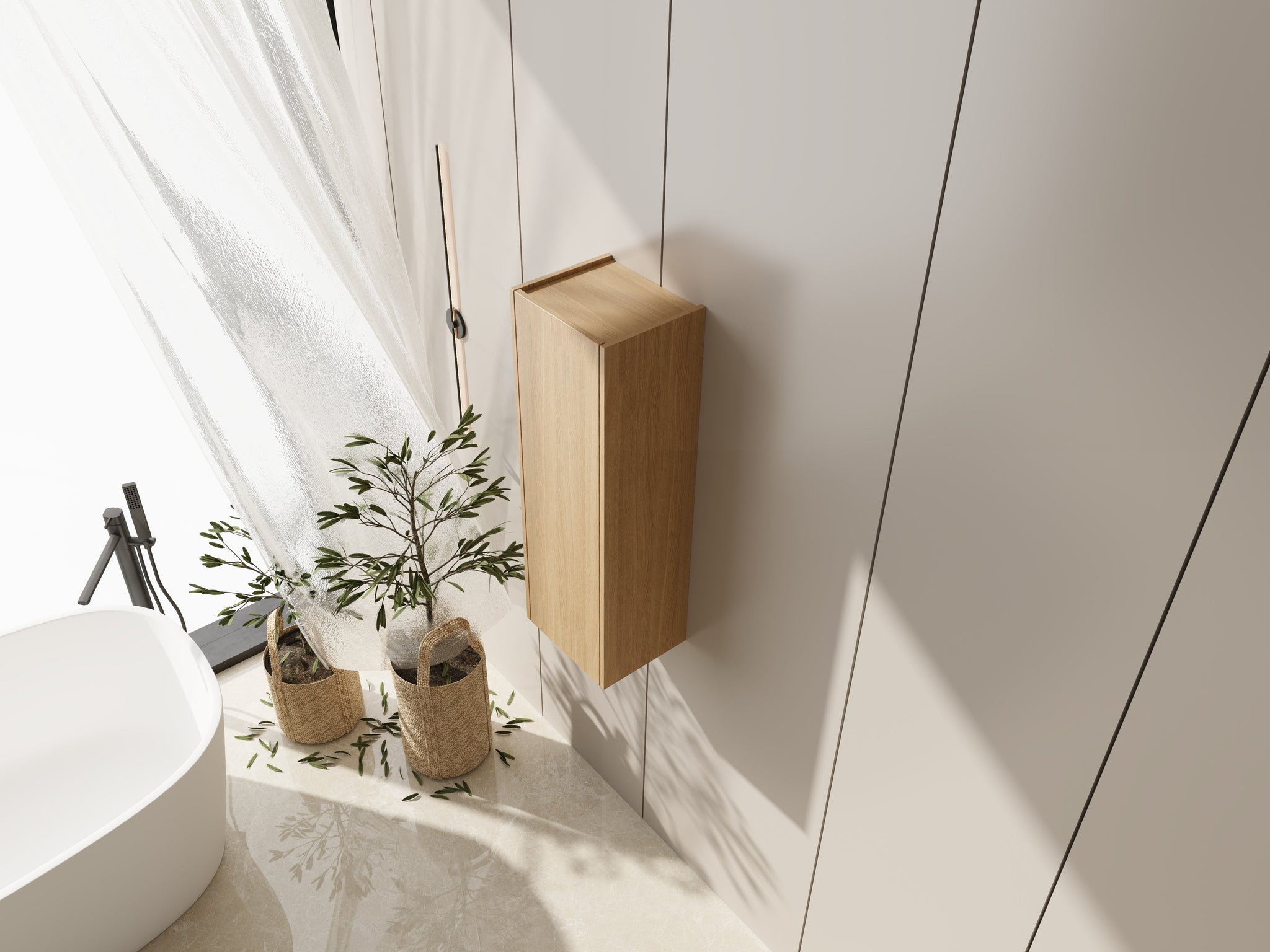12 Inch Small Wall Mounted Side Cabinet by HouseOfZazla