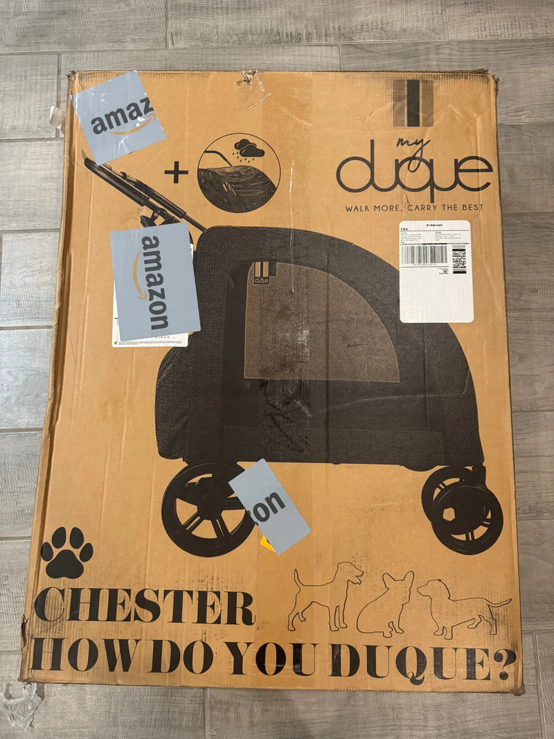 XXL Wide Pet Stroller Chester - Large Dog Buggy, pet Buggy, Spacious, Travel pet Pushchair, pet pram, Folding, incl. raincover, cupholder, La by Selzalot
