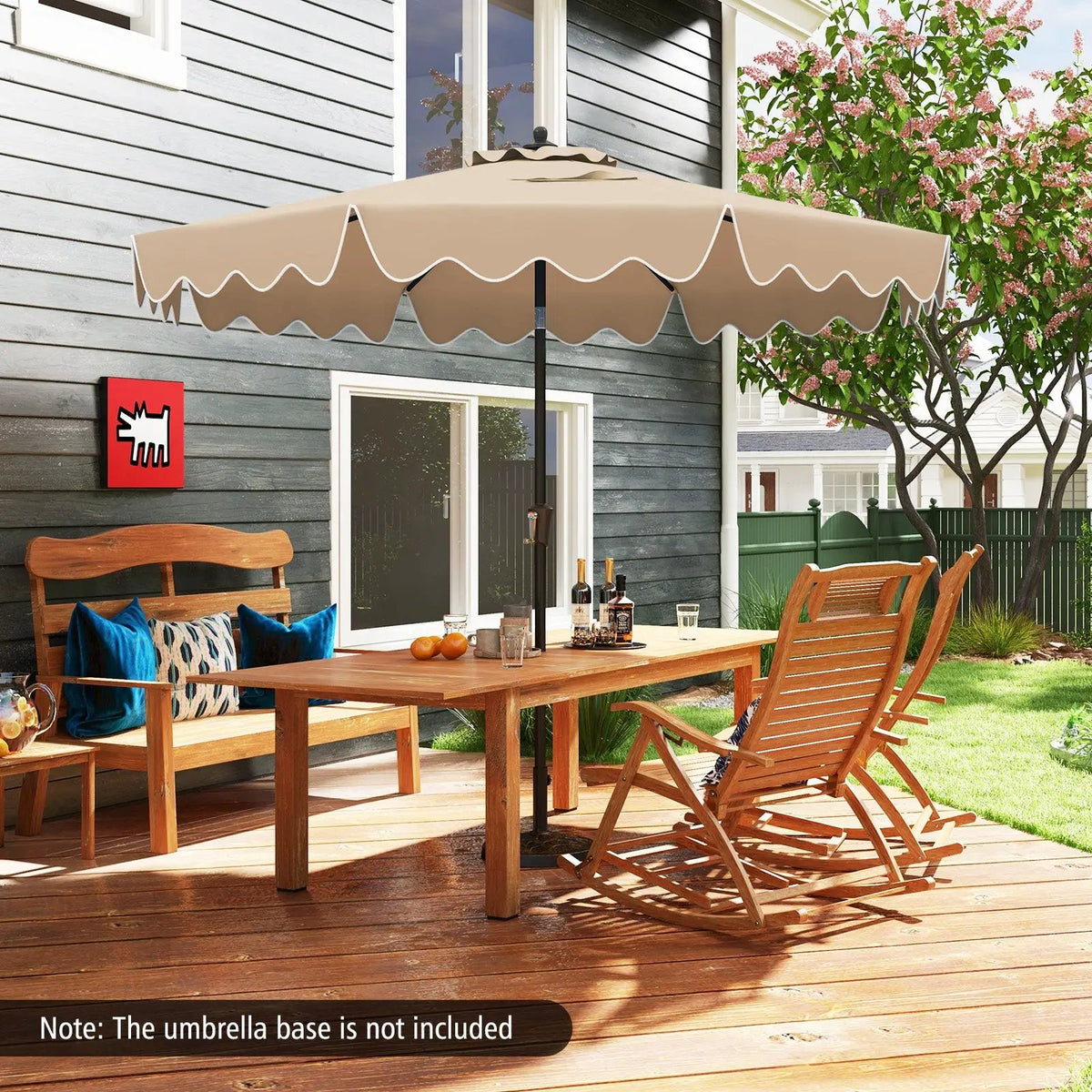 9 Feet Patio Umbrella with Crank Handle and Push Button Tilt by DirectDeals