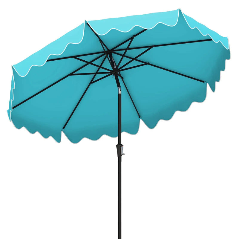 9 Feet Patio Umbrella with Crank Handle and Push Button Tilt by DirectDeals