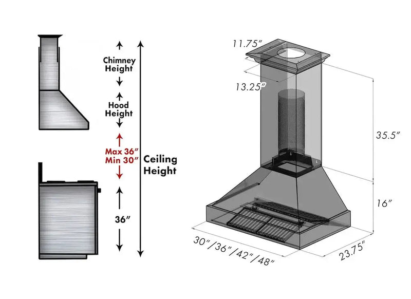 ZLINE 30" Bundle Range RAS-BLM-30 & Range Hood 8654BLM-30, 2KP-RASBLMRH30 by Farmhouse Kitchen and Bath
