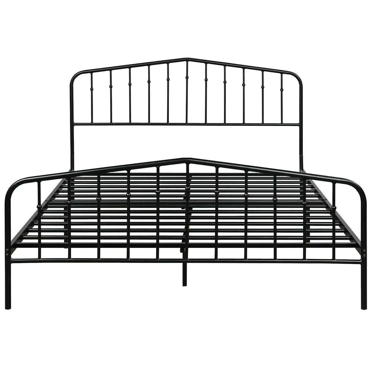 Queen Size Metal Bed Frame Slat Platform by DirectDeals