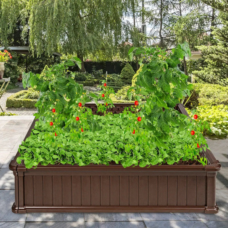 48 Inch Raised Garden Bed Planter for Flower Vegetables Patio by DirectDeals