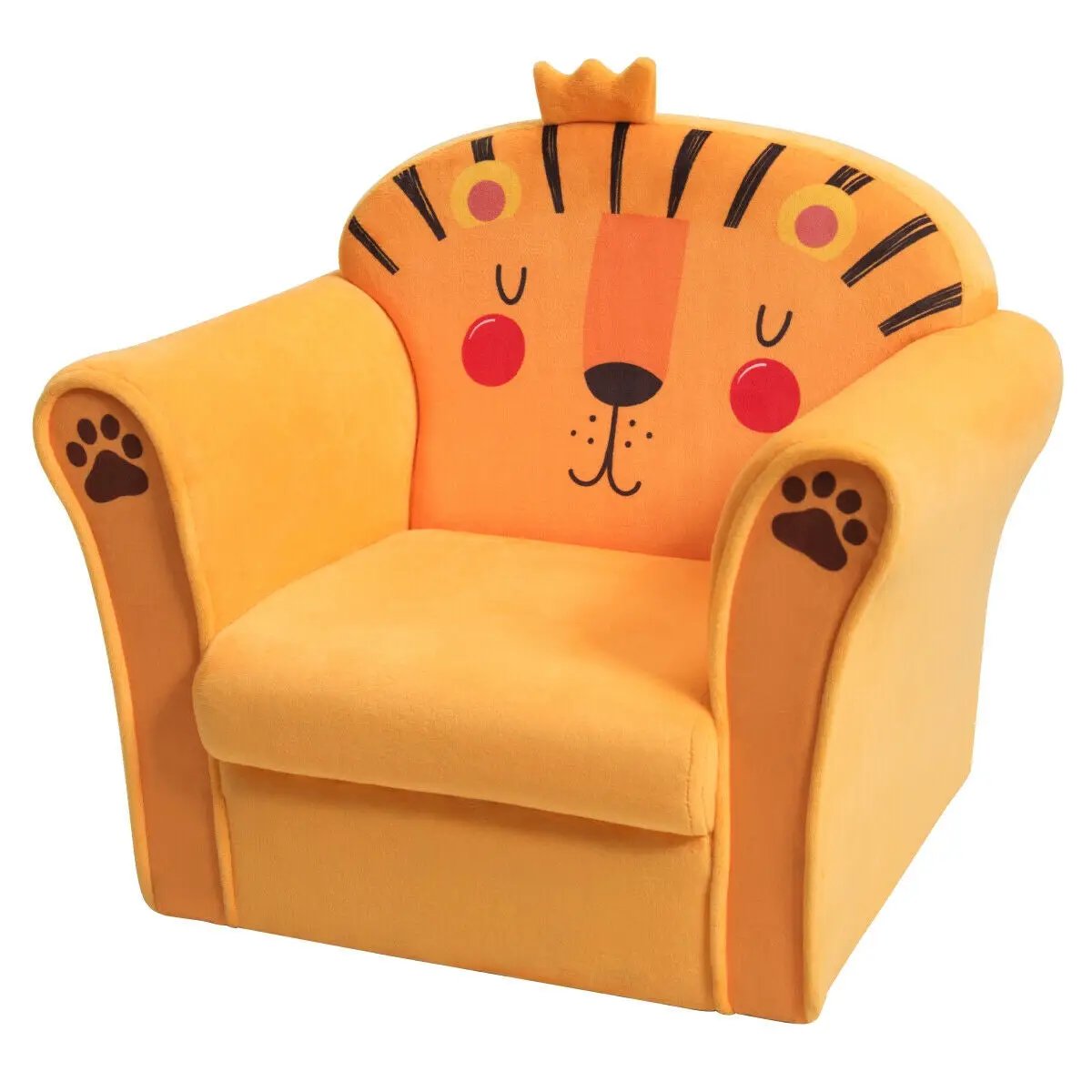 Kids Armrest Lion Upholstered Sofa by DirectDeals