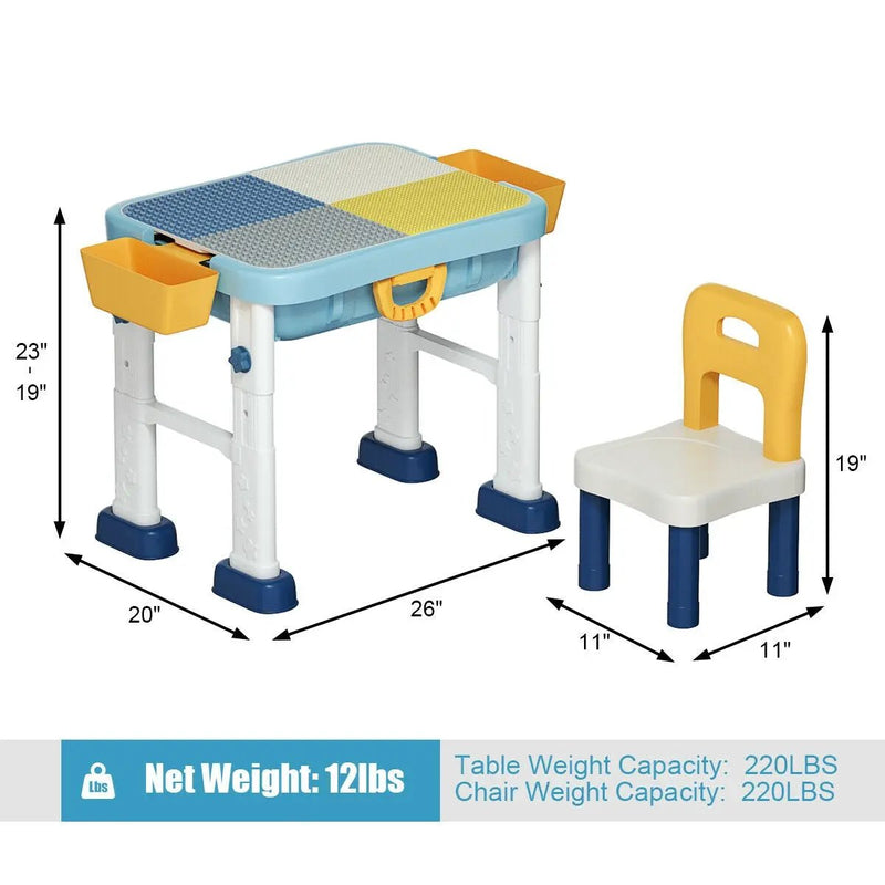 6-in-1 Kids Activity Table Set with Chair by DirectDeals