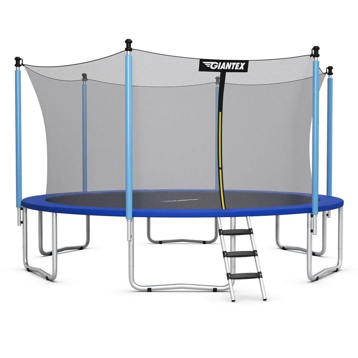 15 Feet Outdoor Bounce Trampoline with Safety Enclosure Net by DirectDeals