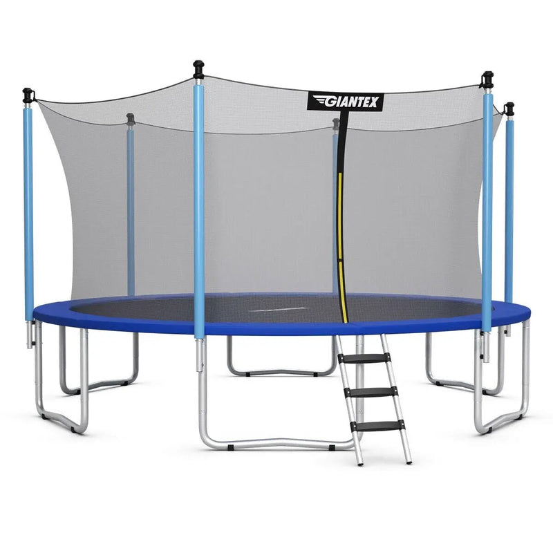 15 Feet Outdoor Bounce Trampoline with Safety Enclosure Net by DirectDeals