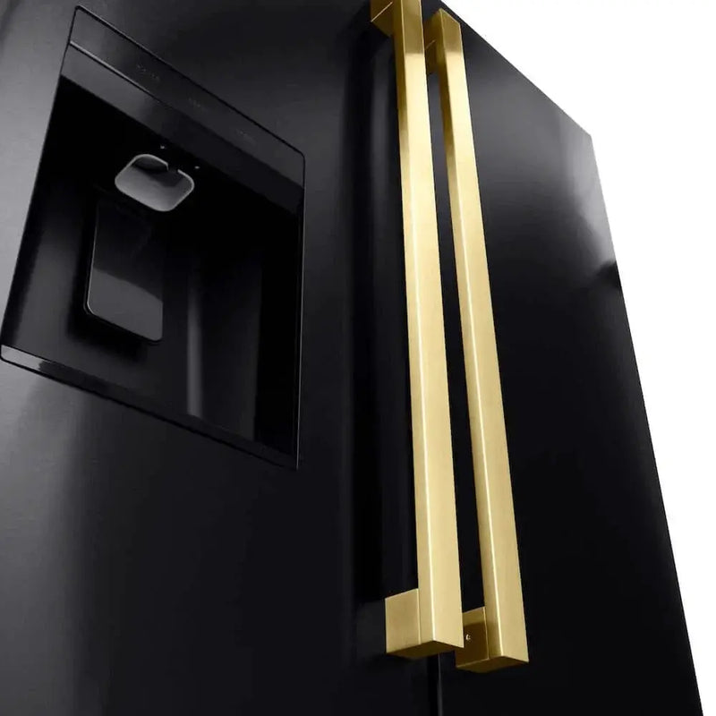 ZLINE 36" Refrigerator, Water, Ice Dispenser, Fingerprint Resistant, RSMZ-W-36-BS-FG by Farmhouse Kitchen and Bath