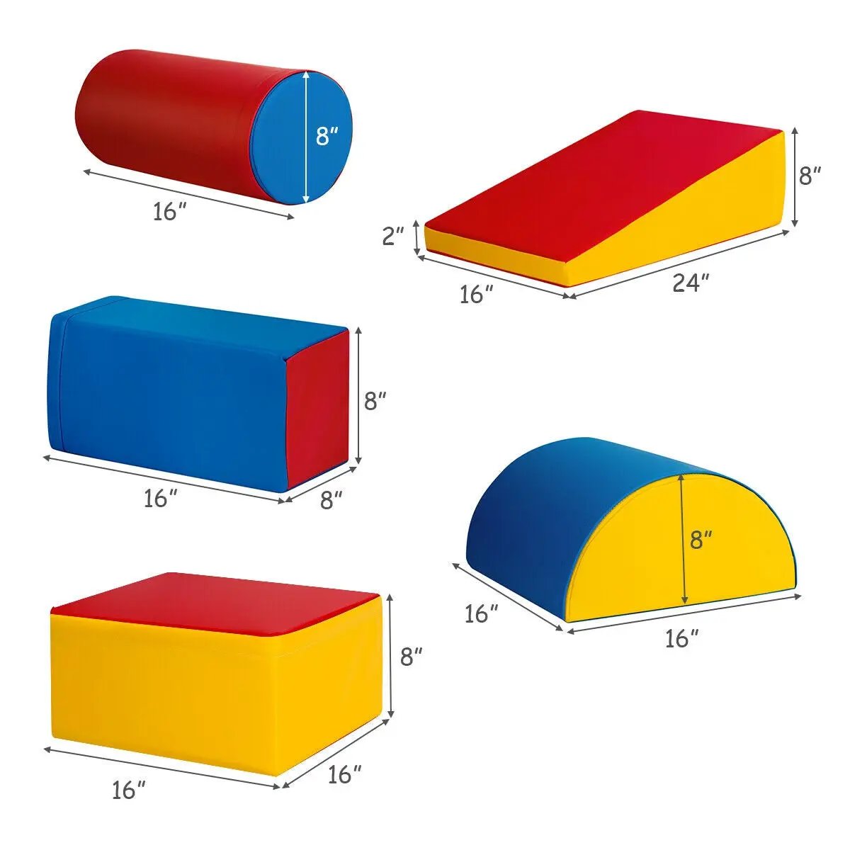 Crawl Climb Foam Shapes Playset Softzone Toy by DirectDeals