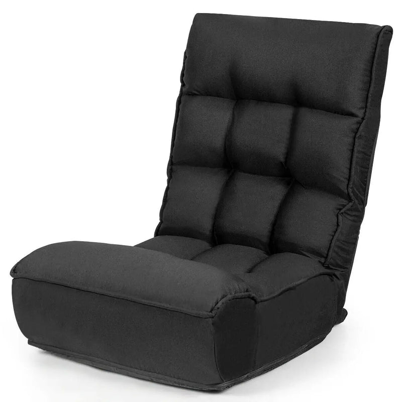 4-Position Adjustable Floor Chair Folding Lazy Sofa by DirectDeals