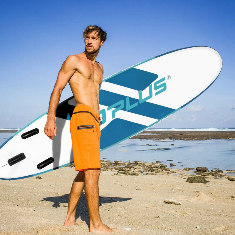 10 Feet Inflatable Stand Up Paddle Board 6 Inch Thick with Accessory Pack by DirectDeals