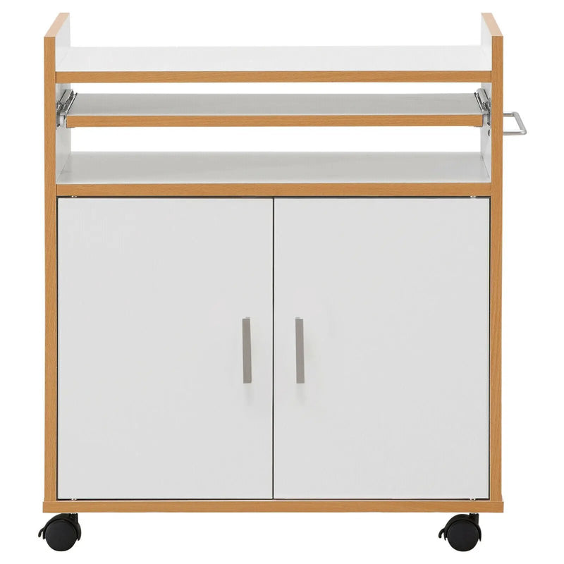 Kitchen Island on Wheels with Removable Shelf and Towel Rack by DirectDeals
