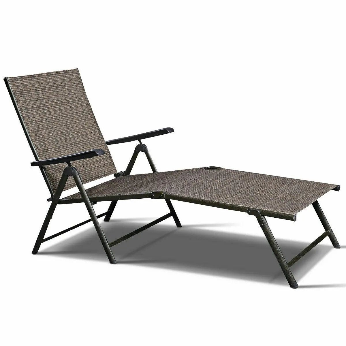 Set of 2 Adjustable Chaise Lounge Chair with 5 Reclining Positions by DirectDeals