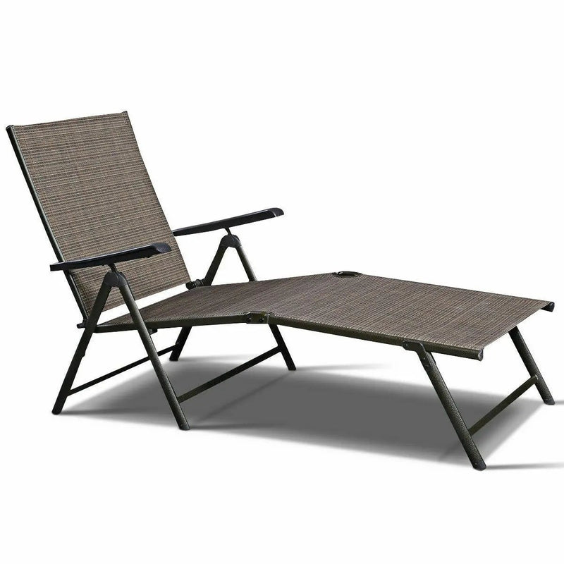 Set of 2 Adjustable Chaise Lounge Chair with 5 Reclining Positions by DirectDeals