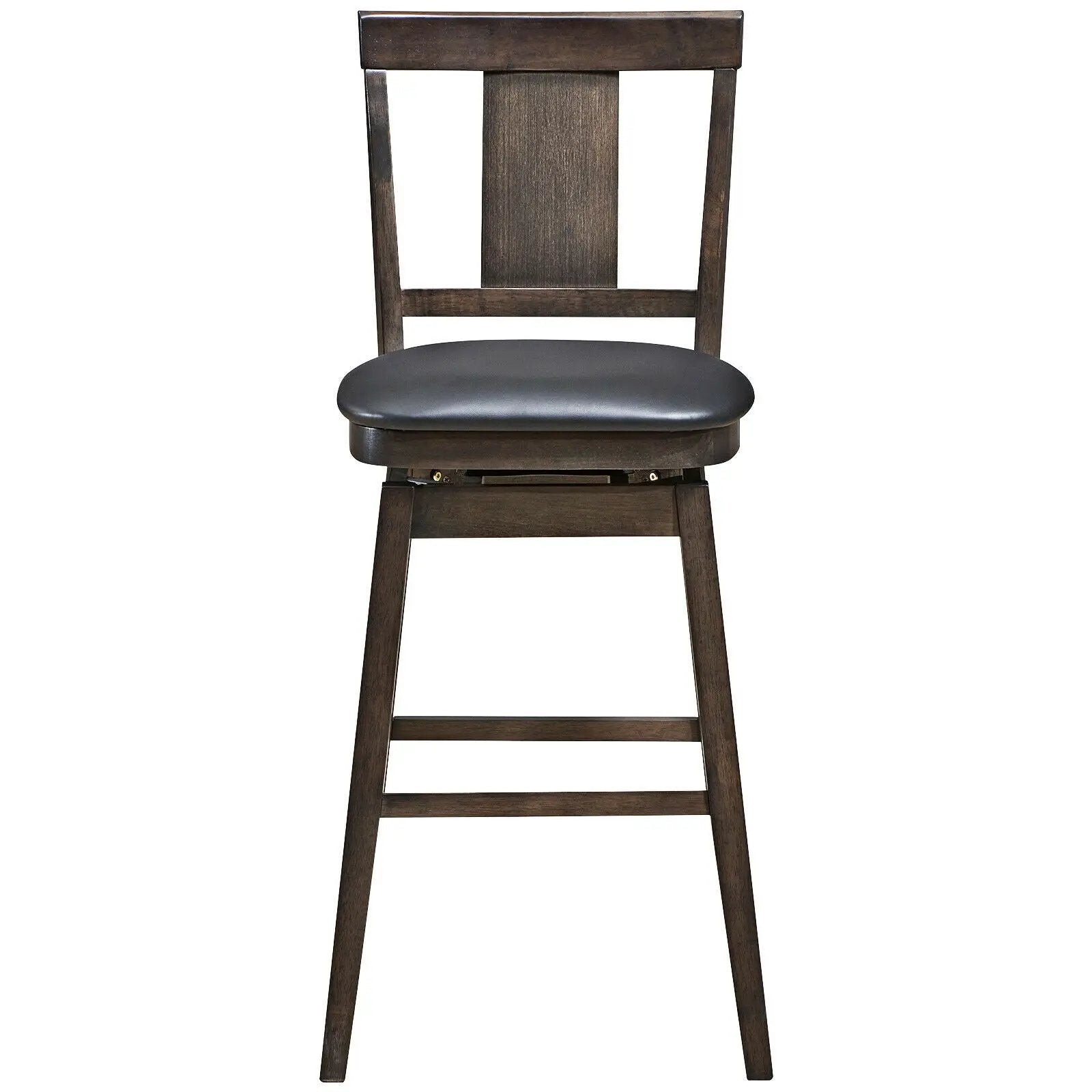 24 inch Swivel Upholstered Counter Height Bar Chair with Rubber Wood Legs by DirectDeals