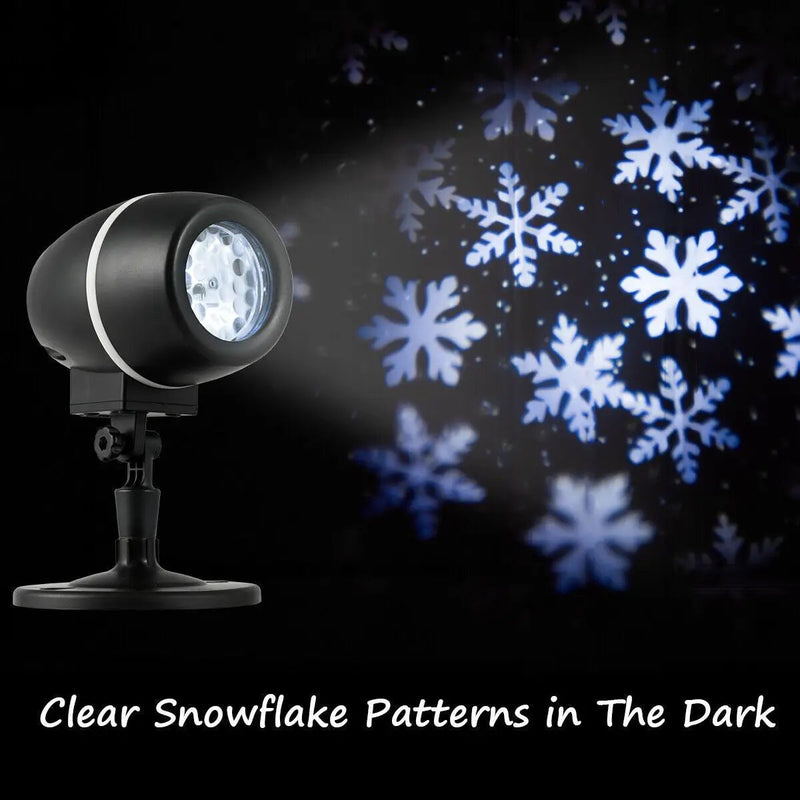 Outdoor Waterproof Christmas Snowflake LED Projector Lights with Remote Control by DirectDeals