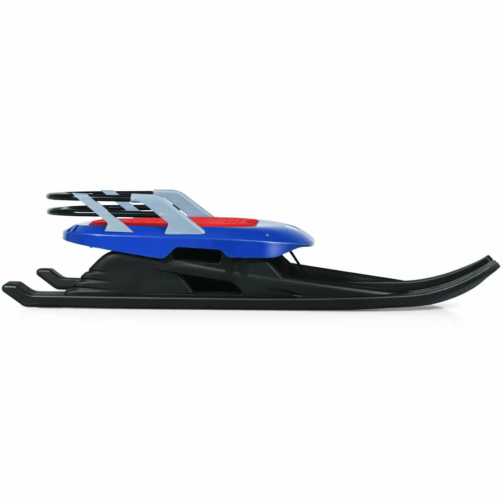 Folding Kids' Metal Snow Sled with Pull Rope Snow Slider and Leather Seat by DirectDeals