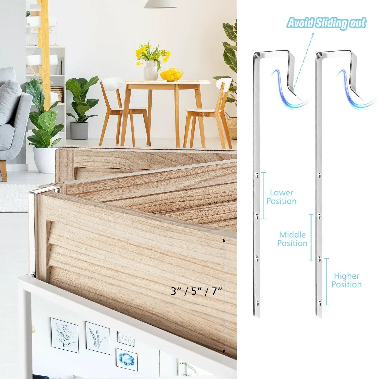 Full Length Metal Door Mirror with Adjustable Hook by DirectDeals