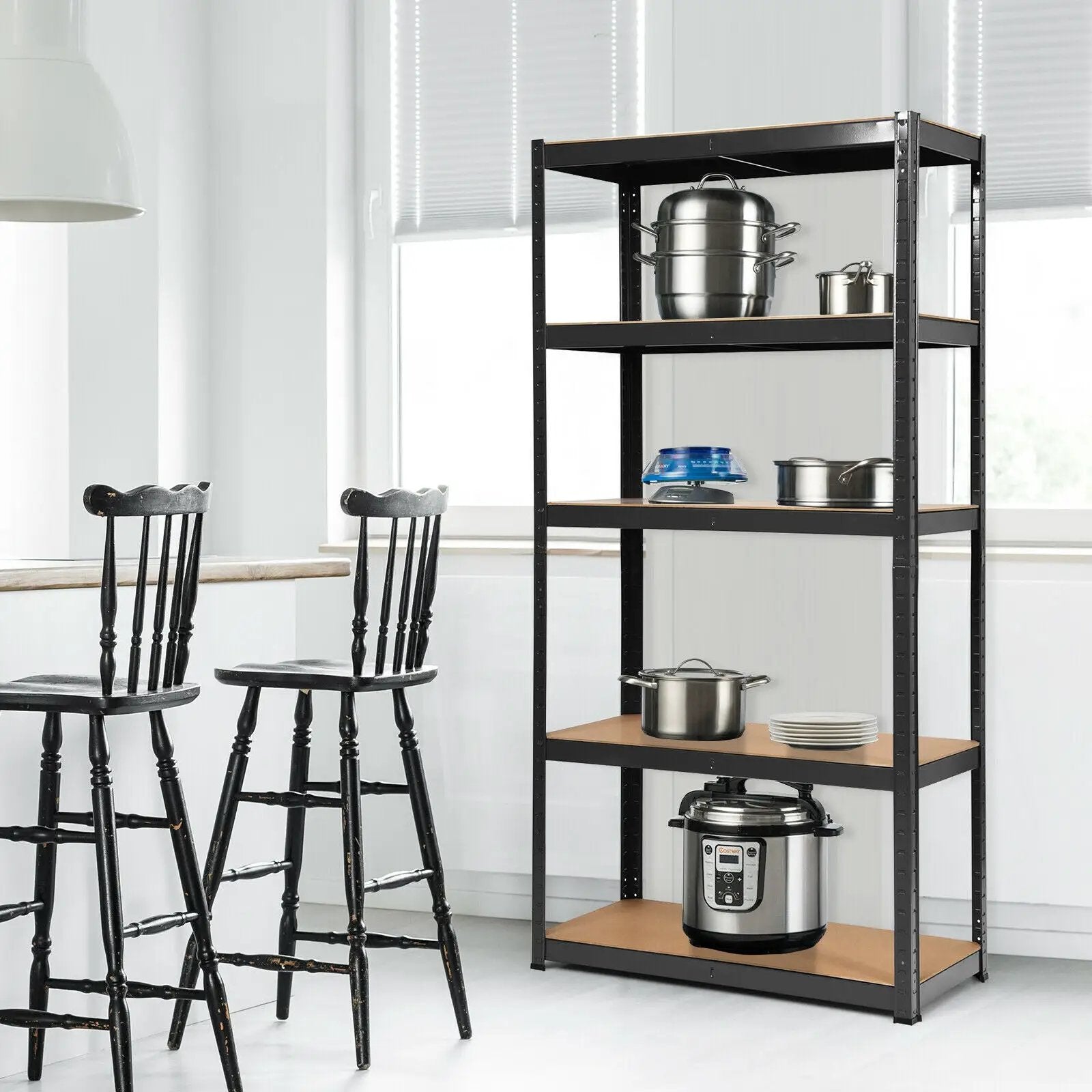 2 Pcs Storage Shelves Garage Shelving Units Tool Utility Shelves by DirectDeals