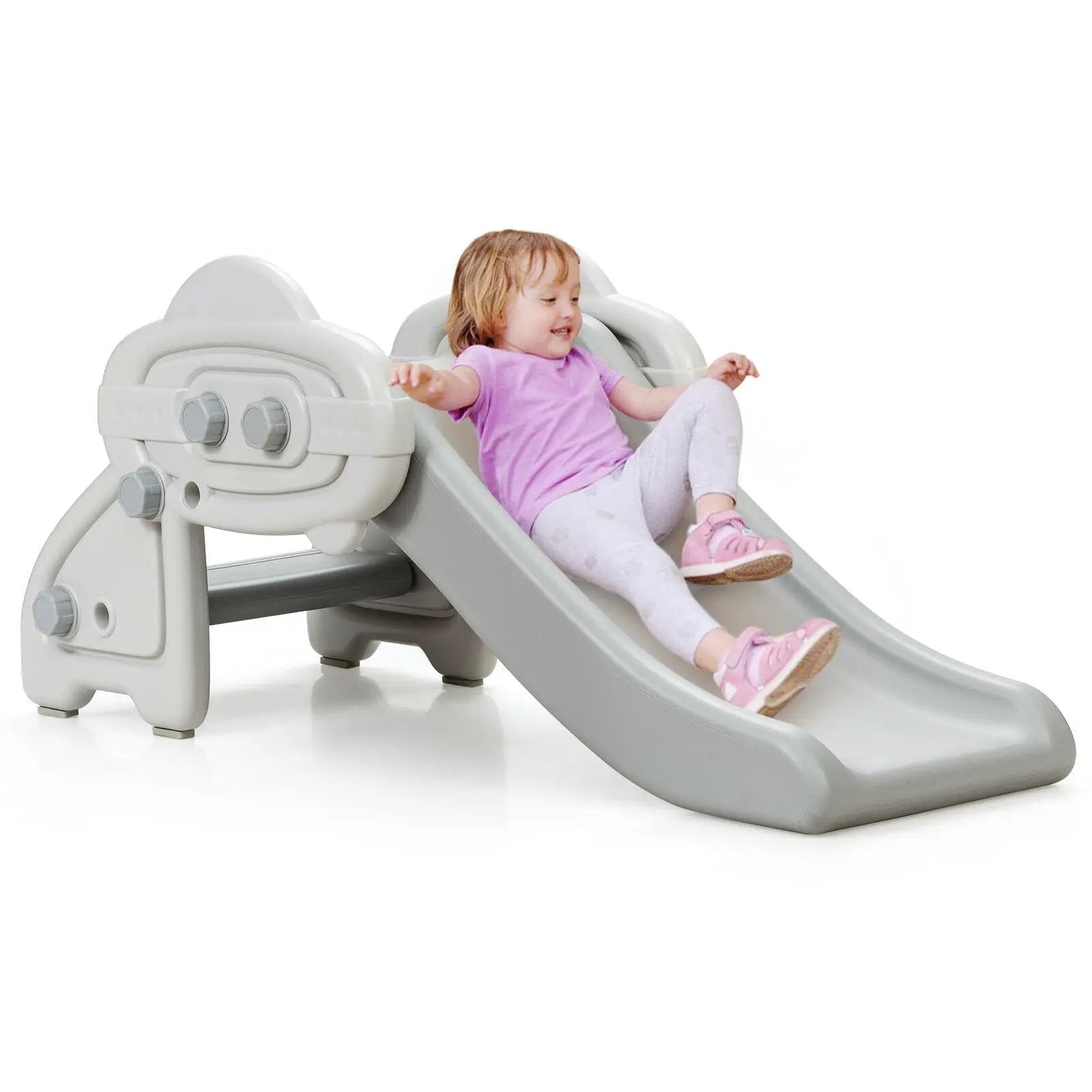 Freestanding Baby Mini Play Climber Slide Set with HDPE anf Anti-Slip Foot Pads by DirectDeals