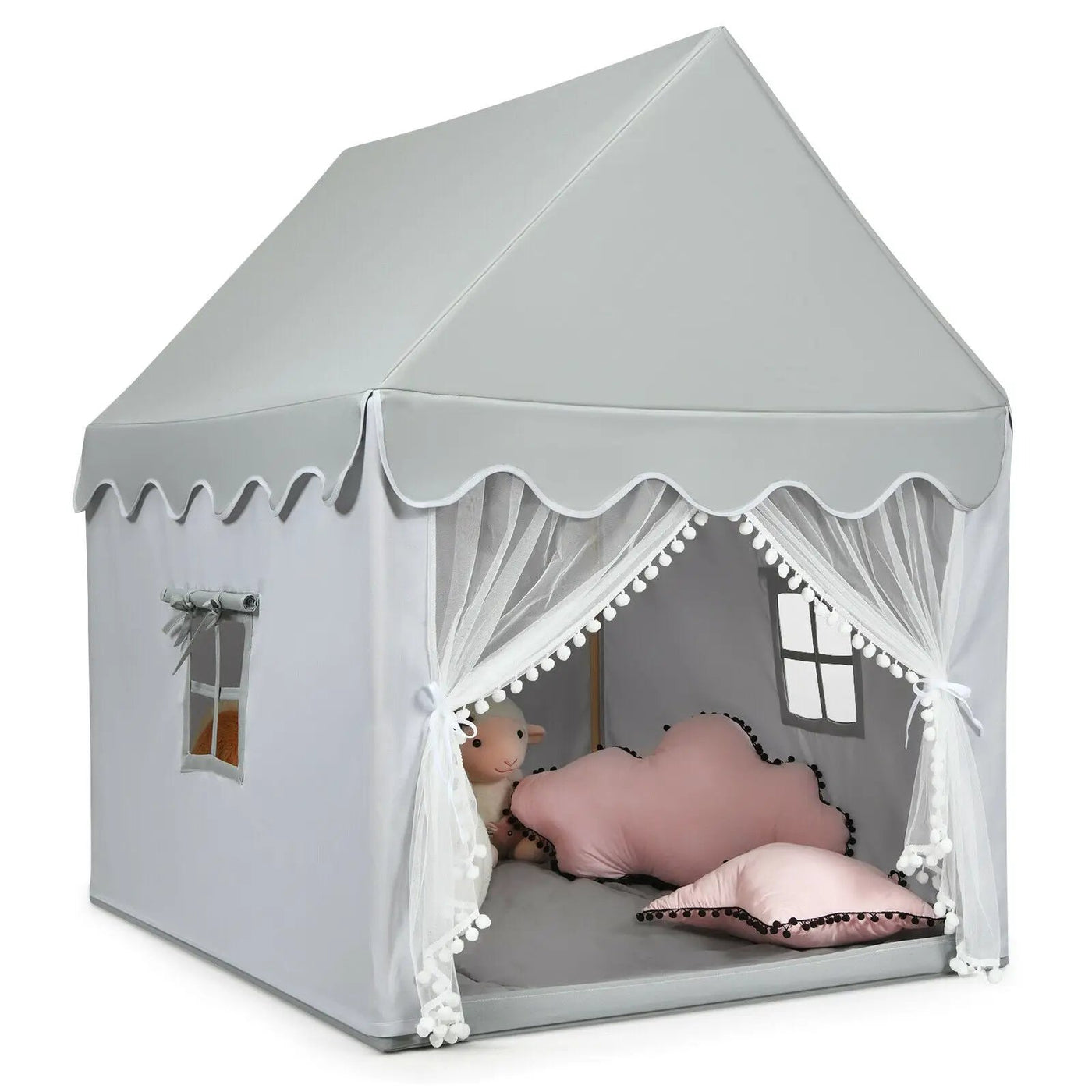 Kids Large Play Castle Fairy Tent with Mat by DirectDeals
