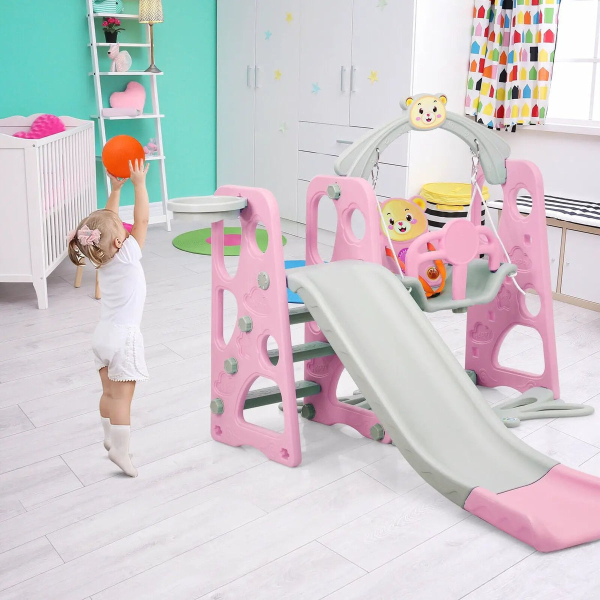 3 in 1 Toddler Climber and Swing Set Slide Playset by DirectDeals