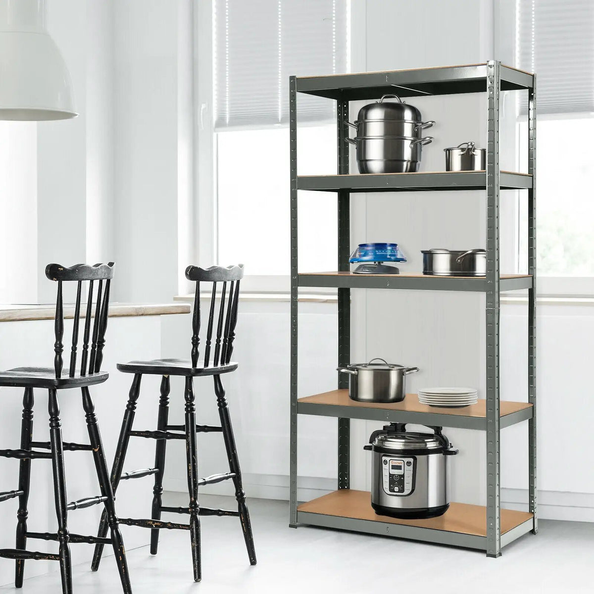 2 Pcs Storage Shelves Garage Shelving Units Tool Utility Shelves by DirectDeals