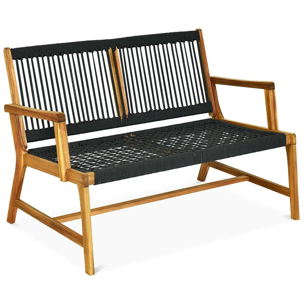 2-Person Acacia Wood Yard Bench for Balcony and Patio by DirectDeals