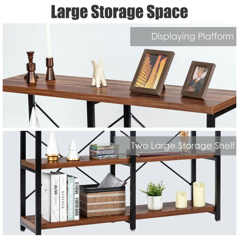 3 Tier 47 Inch Console Metal Frame Sofa Table by DirectDeals